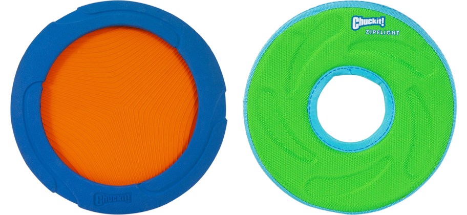 orange and green frisbee toys