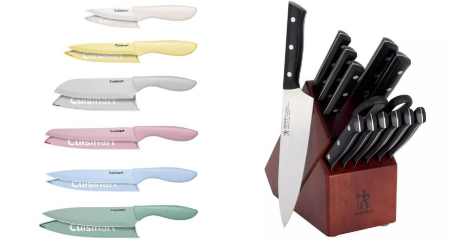 Cuisinart 12-Piece Cutlery Knife Set and Henckels Dynamic Stainless Steel 14-Piece Knife Block Set