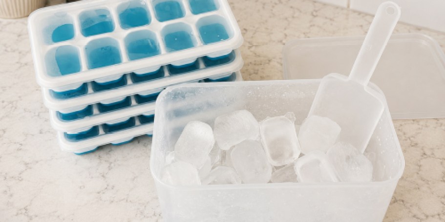 Ice Cube Tray w/ Lid, Bin, & Scoop Just $6.99 on Amazon