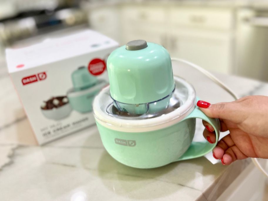 A Dash my mug mini ice cream maker
