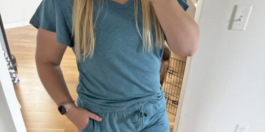 Women’s Pajama Tee & Shorts Set Only $9.99 on Amazon