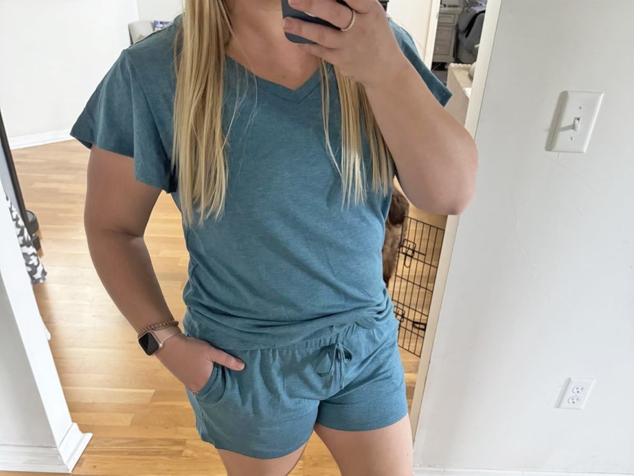 Women’s Pajama Tee & Shorts Set Only $9.99 on Amazon