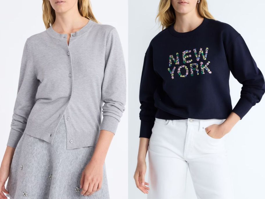 Stock images of two women wearing free assembly tops