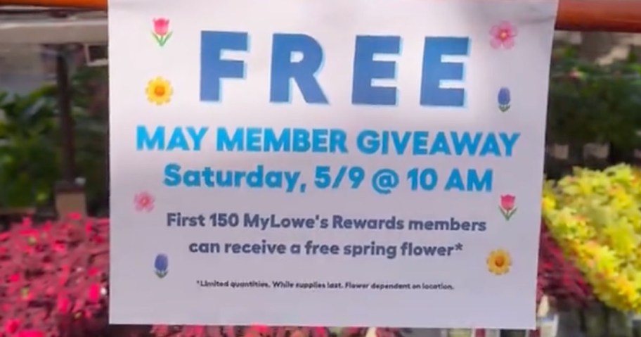 Free Spring Flower for Mother's Day
