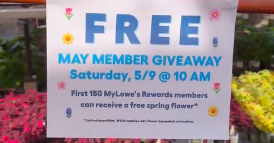 Today Only! FREE Mother’s Day Flower Giveaway at Lowe’s (+ New Pink Kobalt Tool Set)