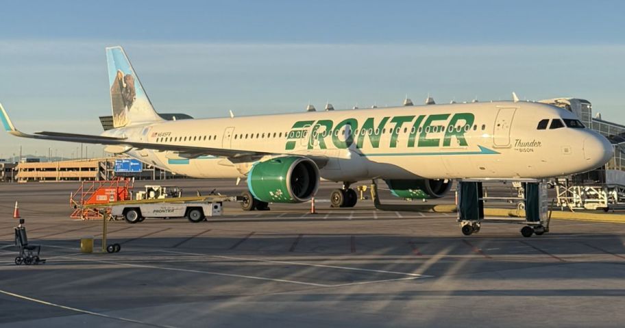 A Frontier Airlines Airplane