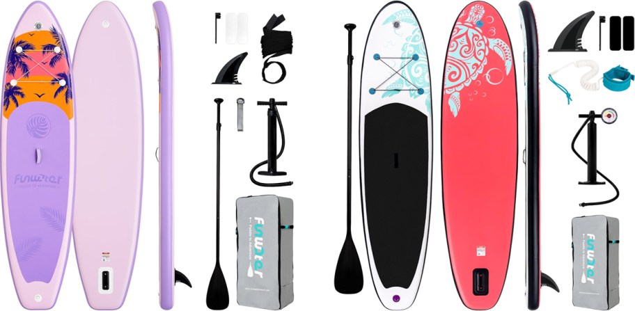 paddle boards with accessories