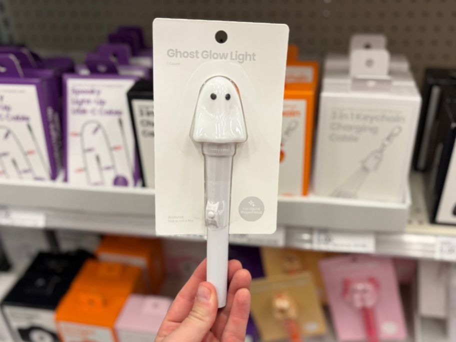 GEMS Figural Halloween Glow Light Ghost in hand in store