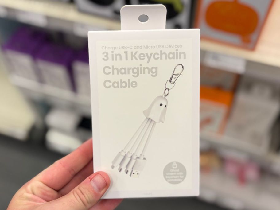 GEMS Figural Keychain Cable Ghost in hand in store