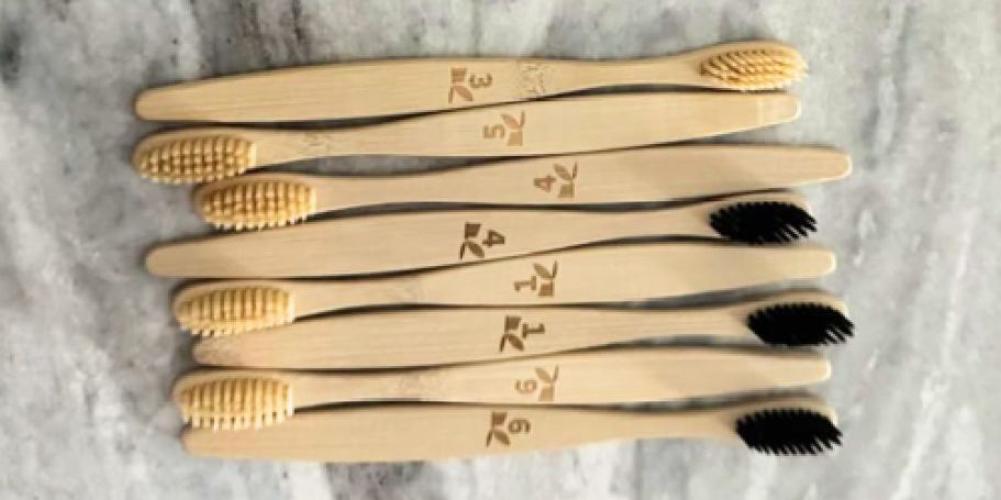 12 Bamboo Toothbrushes Just $4.69 Shipped on Amazon (39¢ Each!)