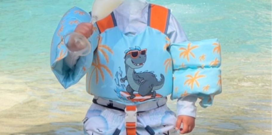 Toddler Swim Vest Floaties Only $13.99 on Amazon (Reg. $30)