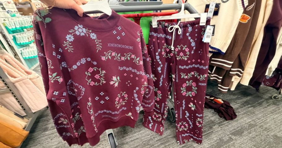 Grayson Threads Women's Embroidery Fleece Sweatshirt and pants in store
