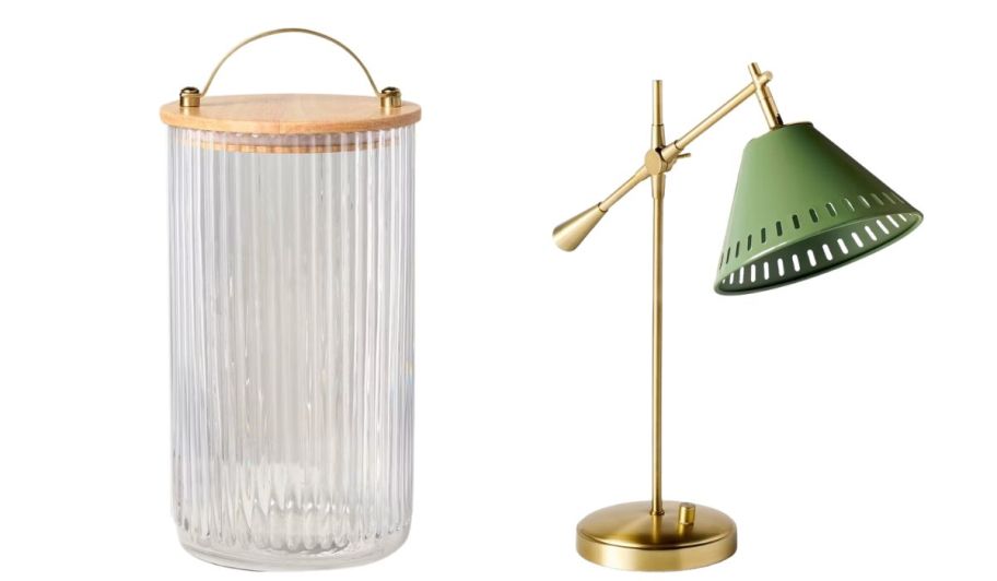 Hearth & Hand w Magnolia glass tumbler and lamp