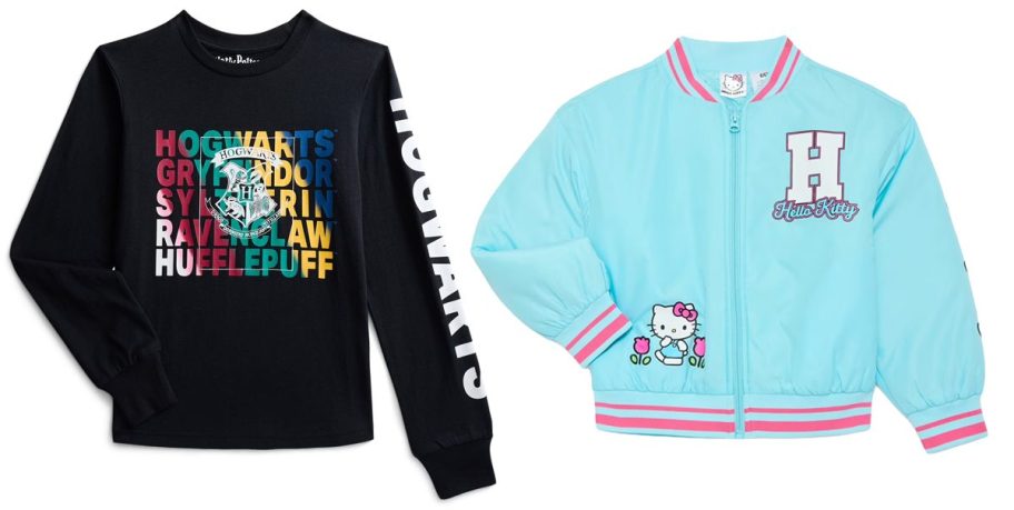 Hogwarts Shirt and Hello Kitty Bomber Jacket