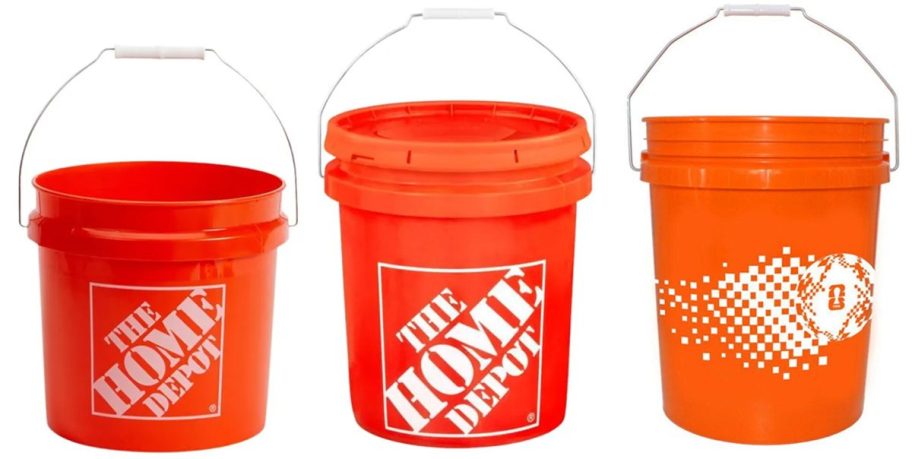 Home Depot Orange Buckets