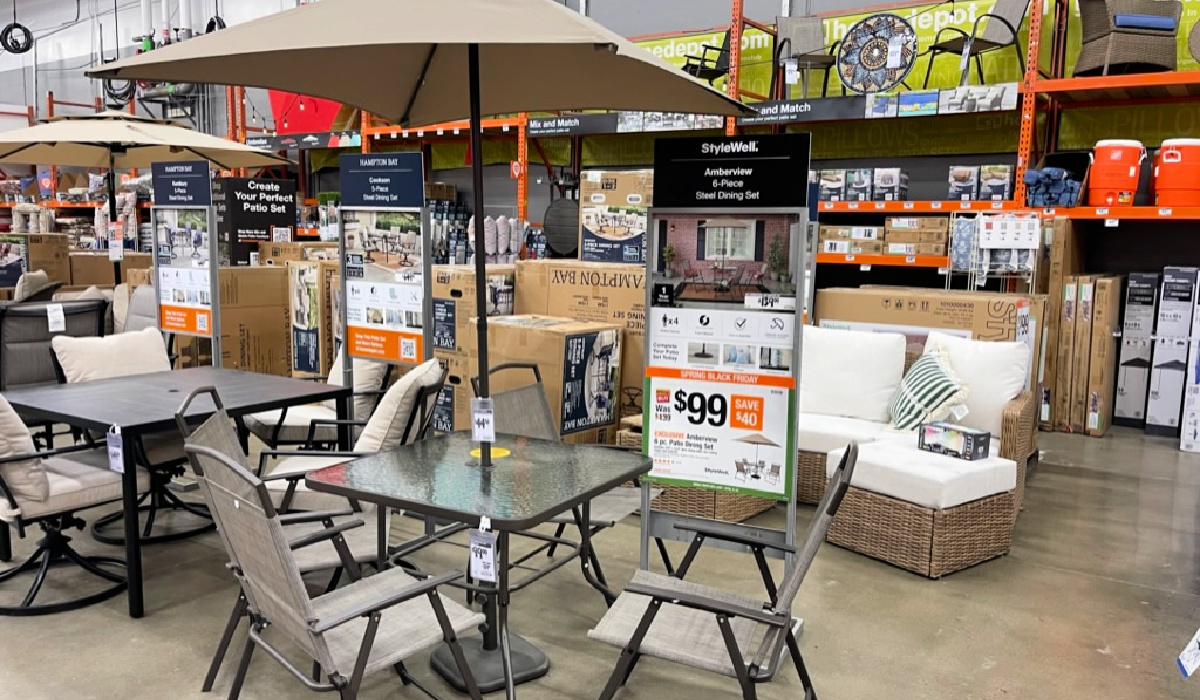 Home Depot Steal: 6-Piece Patio Set AND Umbrella Just $99!