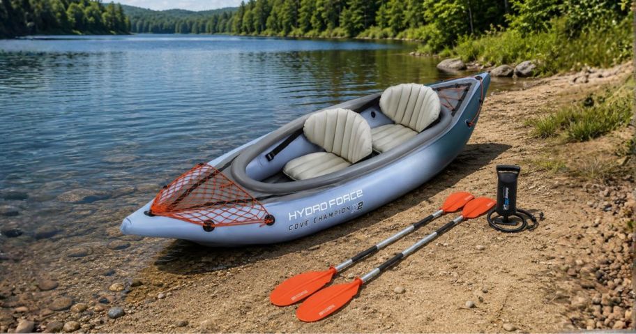 Hydro Force Hydro Force Cove Champion X2 Kayak next to water