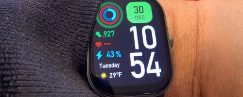 man wearing ISKOVI Men's Smart Watch