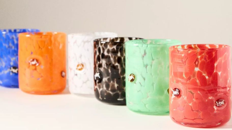 display of Icon sport icon cups in different colors
