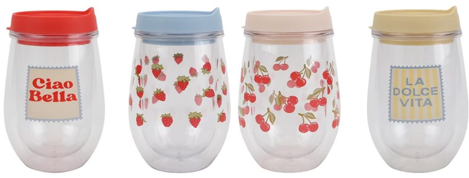 Just Feed Me 12oz Printed Wine Tumblers 2-Pack