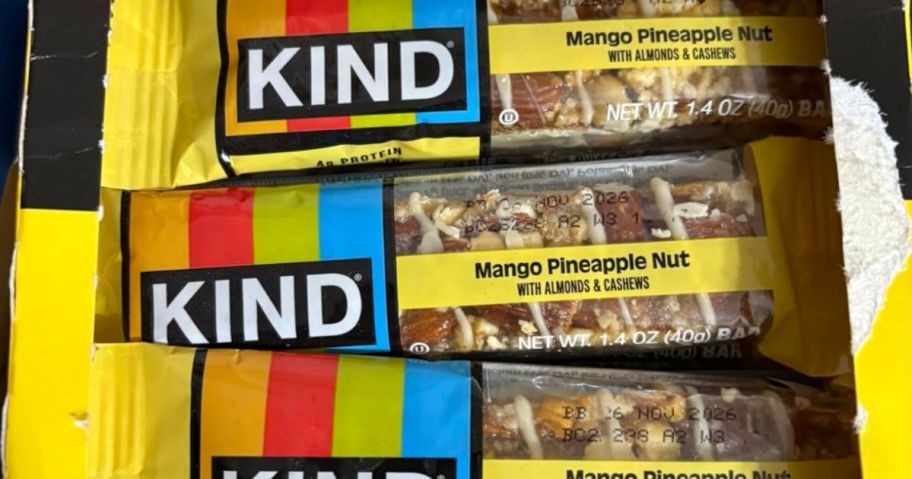 KIND Healthy Snacks Bars in Mango Pineapple Nut in box