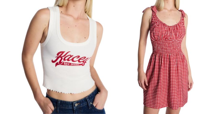 Kacey Lee Musgraves tank top and mini dress