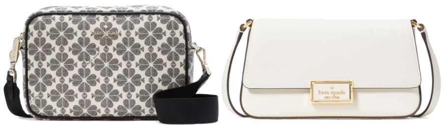 flower print and solid white crossbody bags