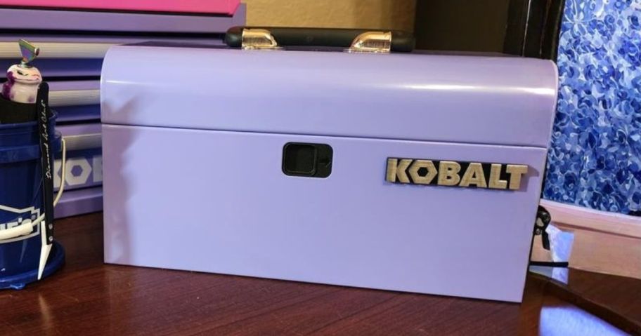 Kobalt Portable Mini Toolbox on table