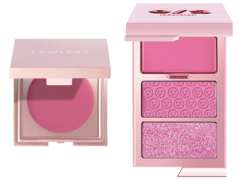 LAWLESS Pinch My Cheeks Soft-Blur Cream Blush and ONE:SIZE by Patrick Starrr Cheek Clapper 3D Blush Trio Palette