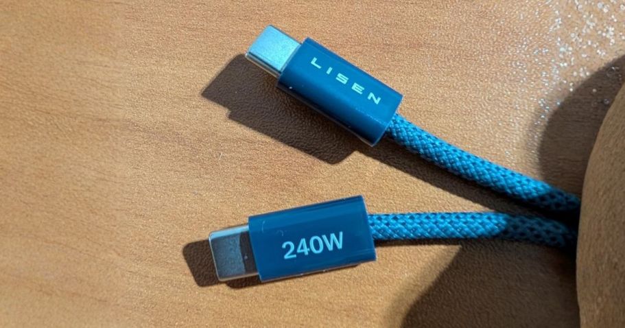 USB-C Charging Cable 2-Pack Just $5.60 on Amazon (Reg. $10)