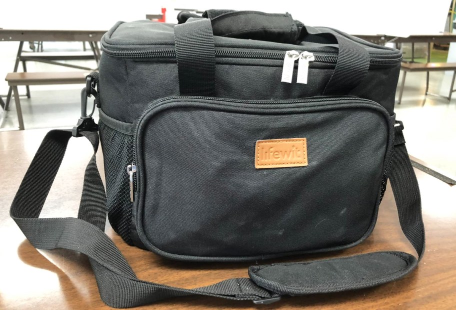 black lunch box on a table