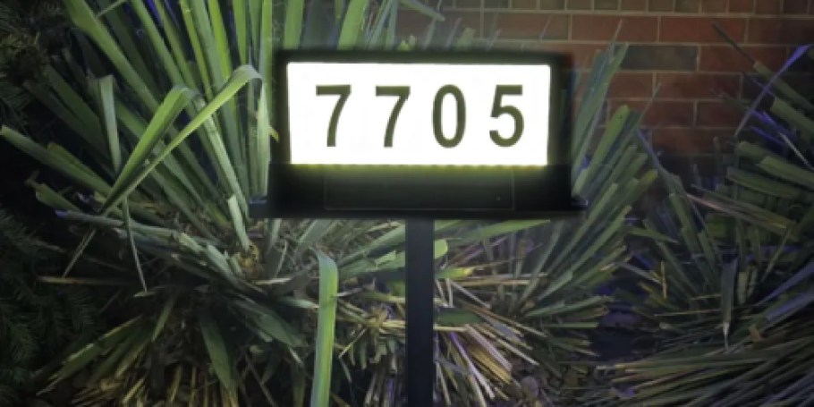 Solar LED Address Sign Only $17.99 Shipped on Amazon (Reg. $36) | Easy to Customize
