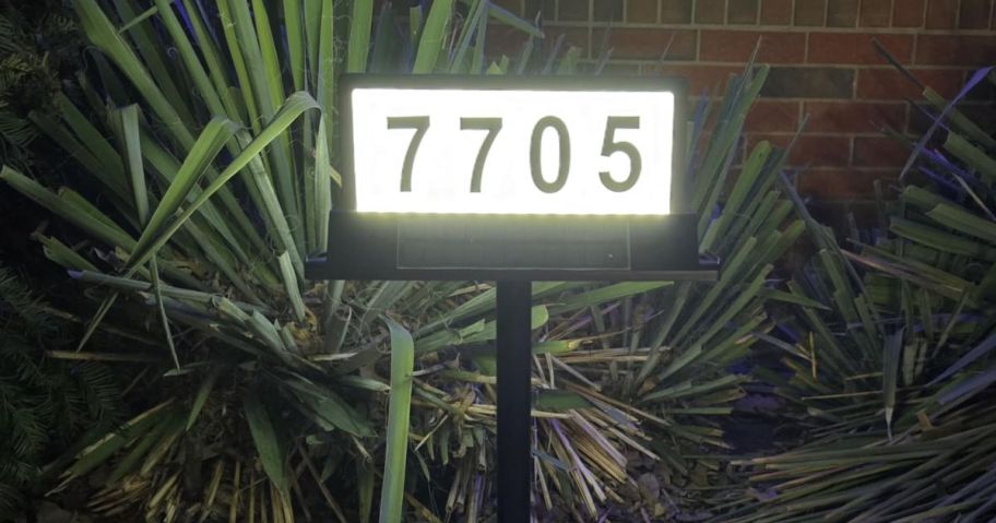 Solar address sign