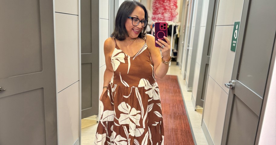 Lina wearing Target Dress