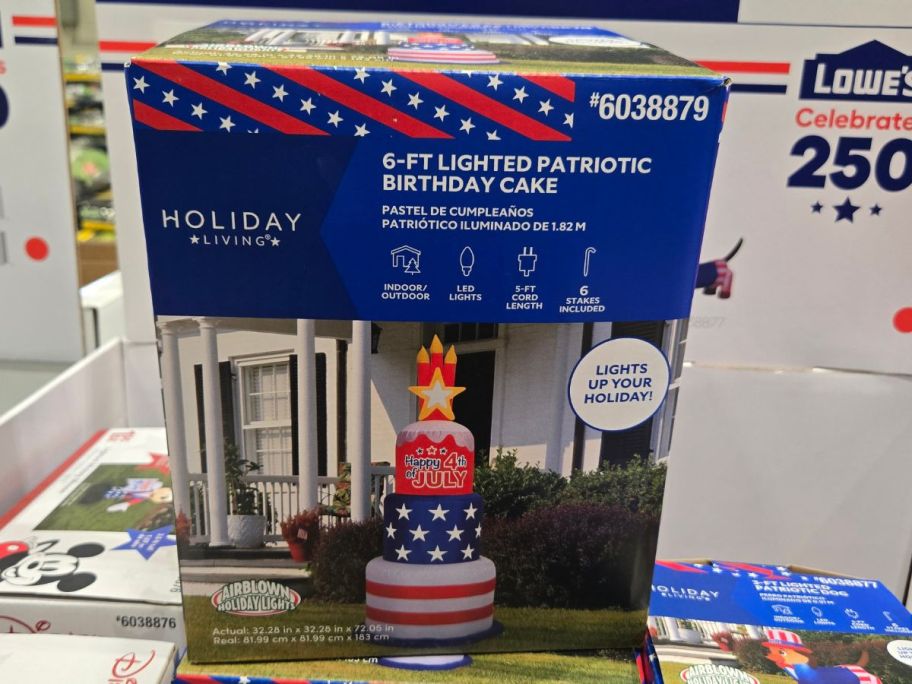 Holiday Living 4th of July Birthday Cake Inflatable