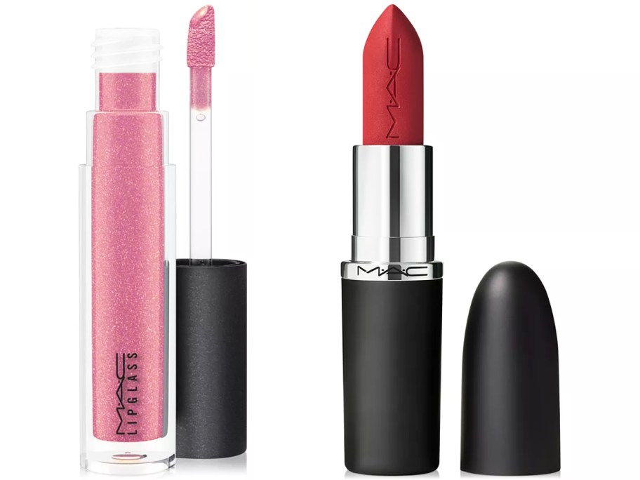 mac lip gloss and lipstick