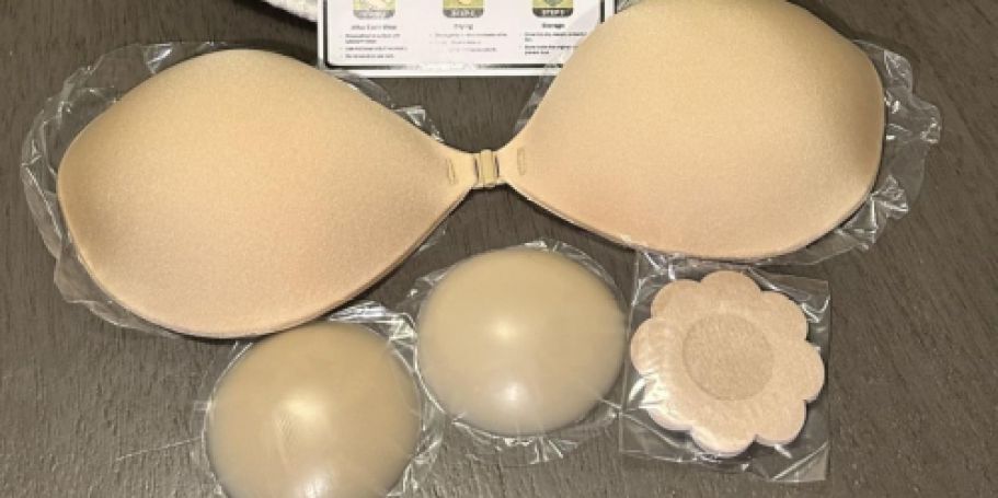 Strapless Adhesive Sticky Push-Up Bra Set Just $7.49 Shipped on Amazon