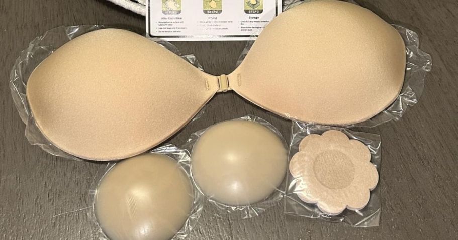 Strapless Adhesive Sticky Push-Up Bra Set Just $7.49 Shipped on Amazon