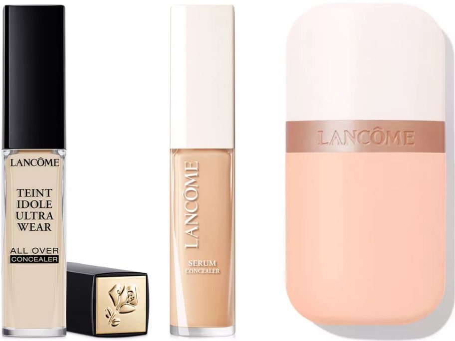 Stock images of 2 Lancome Concealers and Serum Tint
