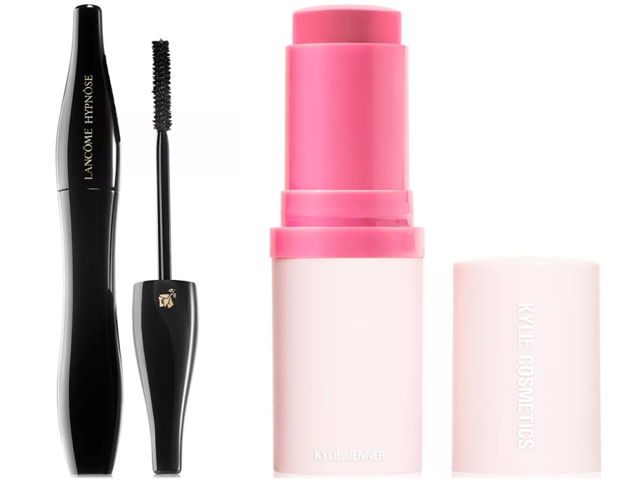 lancome mascara and kylie cosmetics blush stick