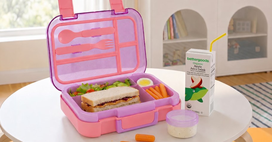 Bento Lunch Box Only $7.82 at Walmart – Includes Utensils & Condiment Container