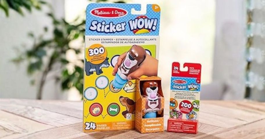 Melissa & Doug Sticker Wow! Dog Bundle on table