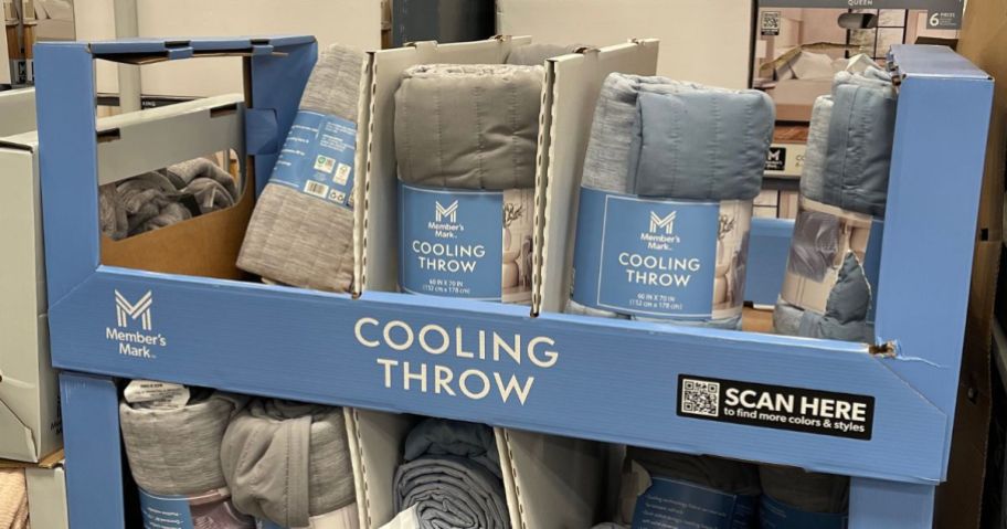 Member's Mark Cooling Throw Blankets in store