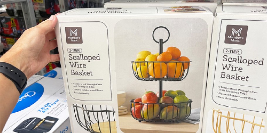 Sam’s Club 2-Tier Scalloped Wire Basket Only $17.94