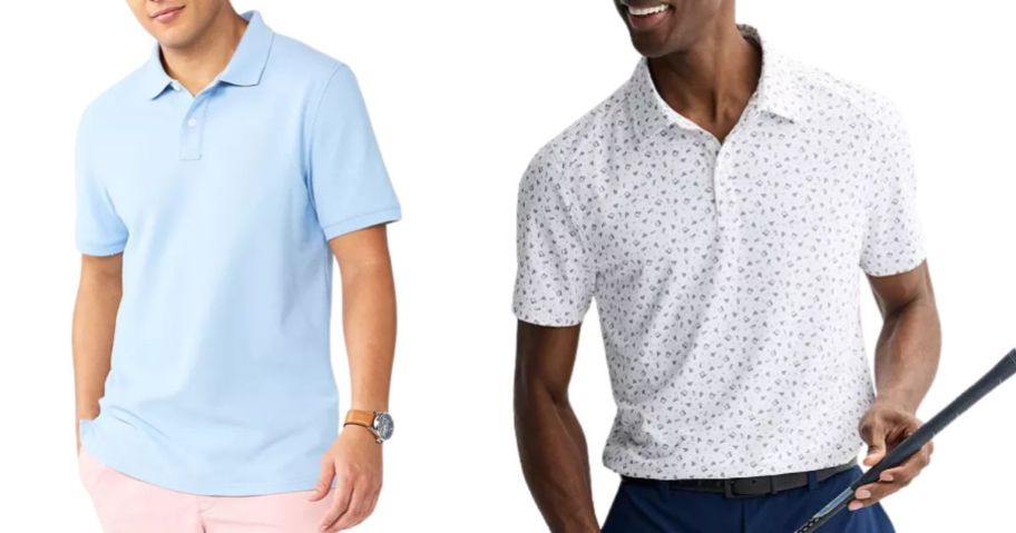 Men's Sonoma Goods For Life Short Sleeve Pique Polo and Men's FLX Printed Golf Polo