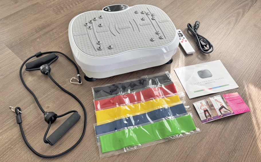 Vibration Plate Exercise Machine w/ Resistance Bands Just $55.99 Shipped on Amazon