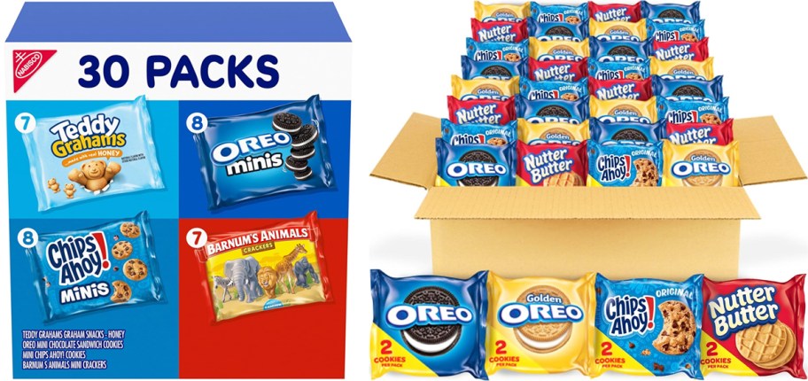two boxes of nabisco snacks