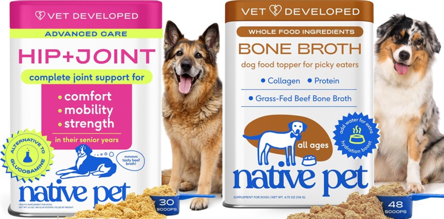 hip & join and bone bone dog supplements