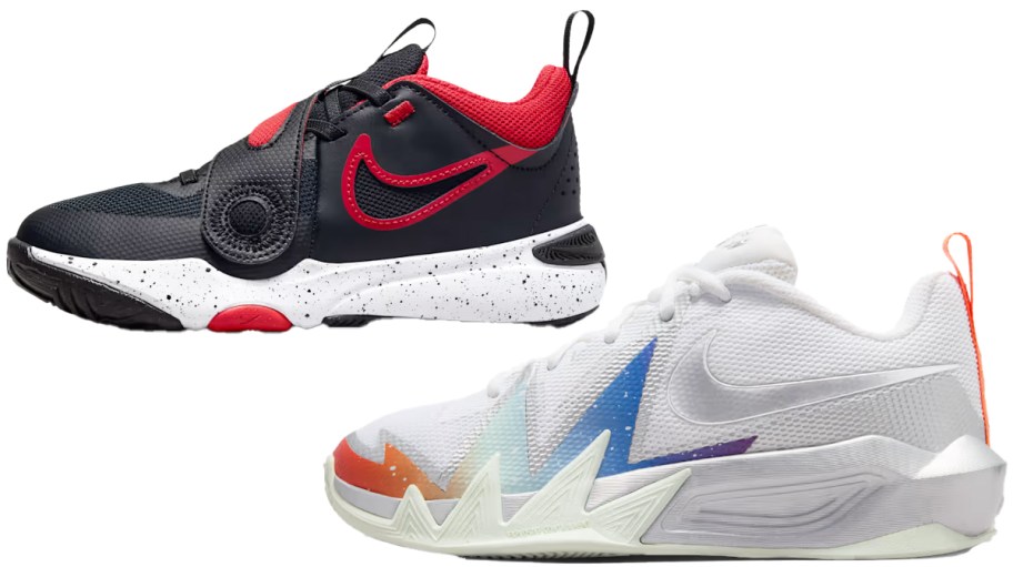 black and white nike basketball shoes