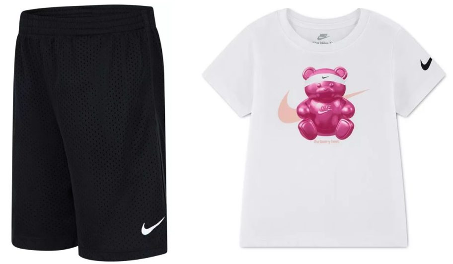 Stock images of Nike Shorts and T-Shirt